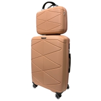 Комплект валіз Madisson Snowball 51304/L+VA колір рожеве золото