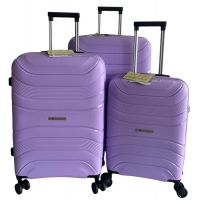 Комплект валіз Worldline Airtex 288 колір бузковий